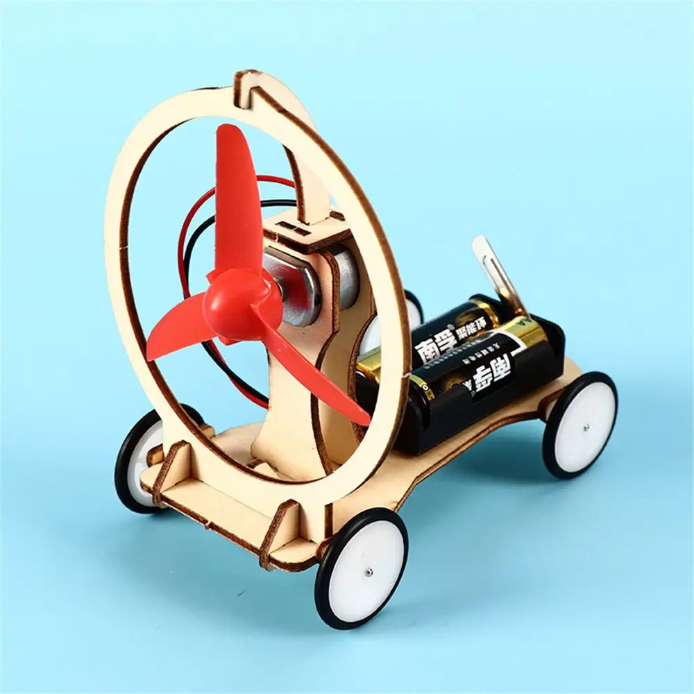 

Creative Wooden For Kids Gifts Physics Experiments Circuit Wind Power Electric Car Kit Educational Science Tank Model