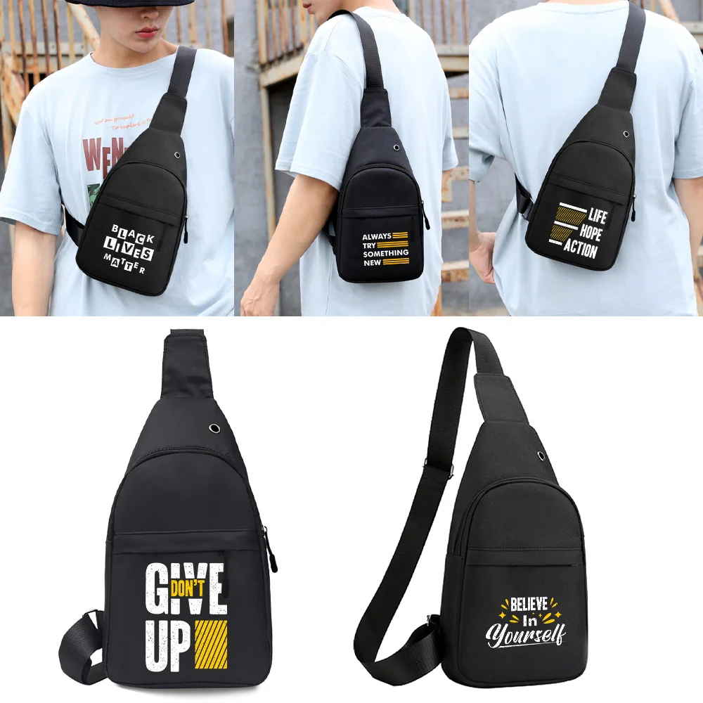 

2022 New Phrase Series Chest Bag Designer Zipper Chest Bag Sport Travel Girl Shoulder Bag Fashion Phone Pack Women Crossbody Bag