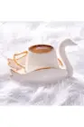 Арабская Турецкая греческая кофейная чашка эспрессо Лебедь 2 человек чашка тарелка подушечка любовь чашка осень зима элегантный вежливый нежный дизайн