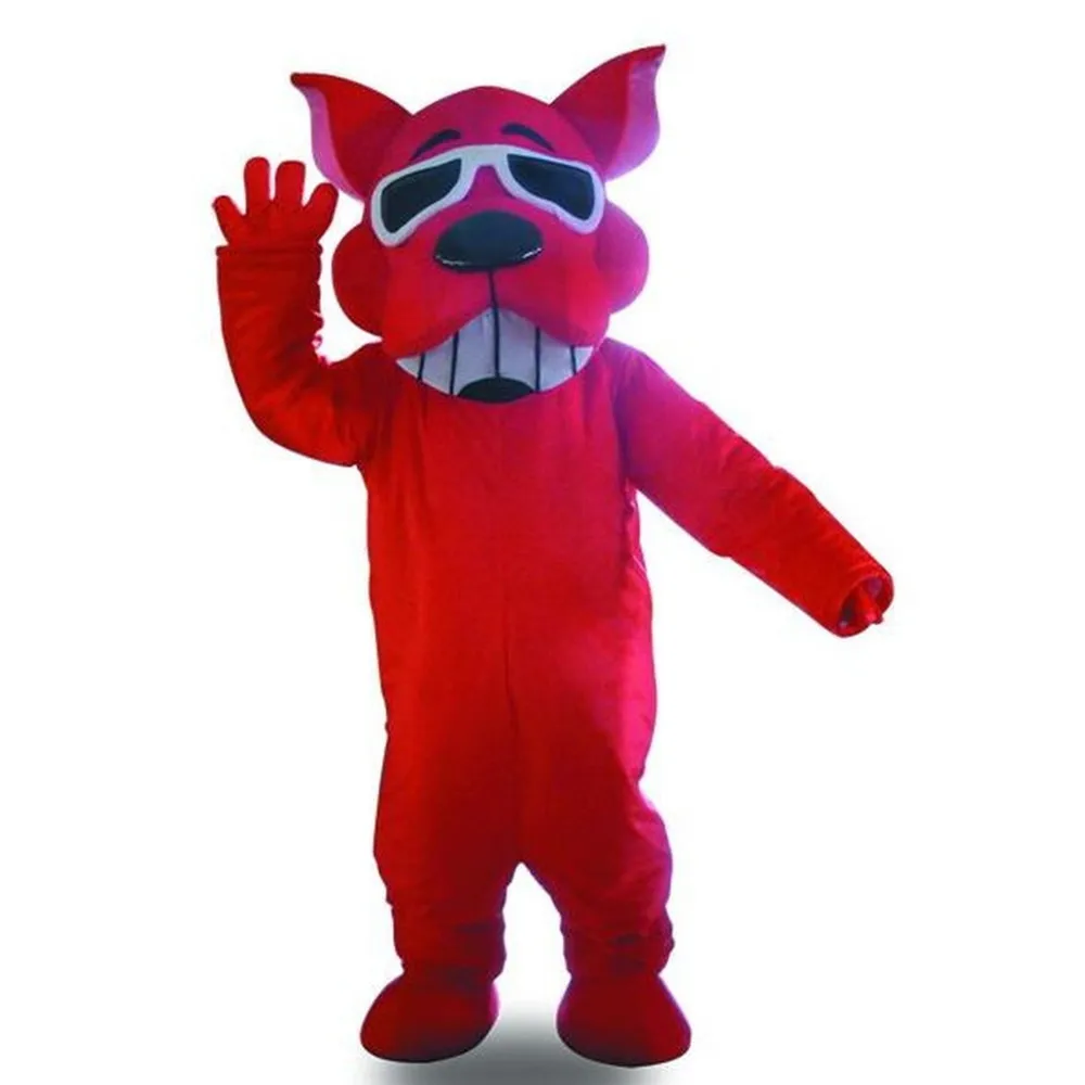 Крутой костюм-талисман с красной собакой костюмы рекламная акция карнавал Hallowen