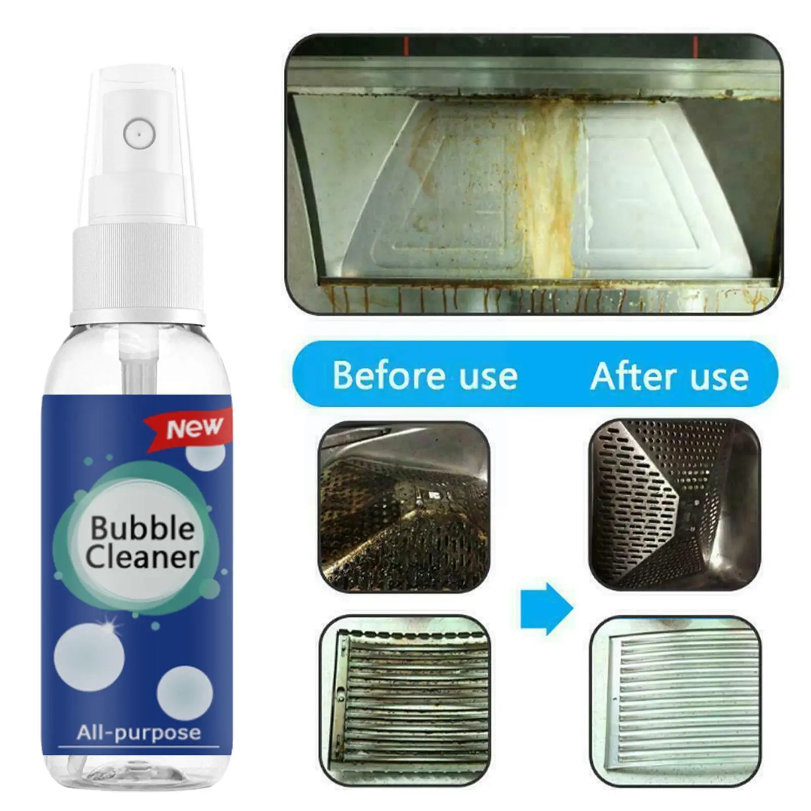 

Многофункциональный бытовой кухонный очиститель, 30/100 мл, натуральный Безопасный Очиститель, очиститель из пузырьковой пены, универсальный...