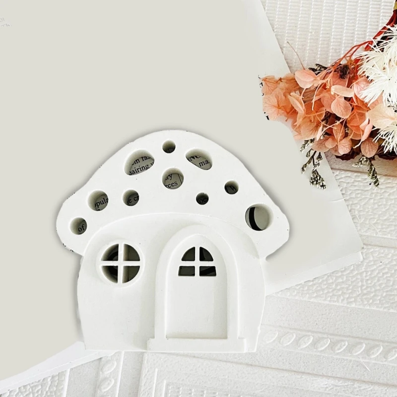 Форма для подсвечника грибной дом подставка свечи силиконовая форма украшения