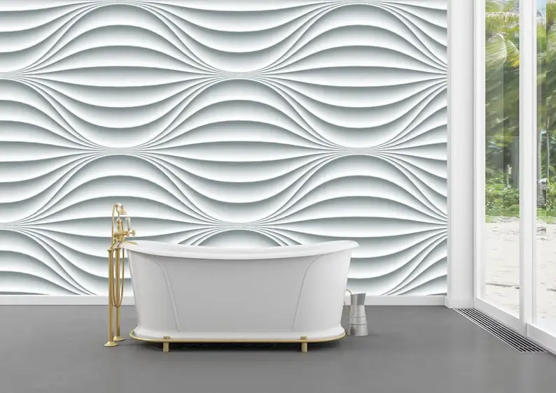 

Abstract Wall Art Print Wall Decal Prints Wall Art Room Decor Large Wall Art Living Room Decor Wall Art Printable White Wavy Bac