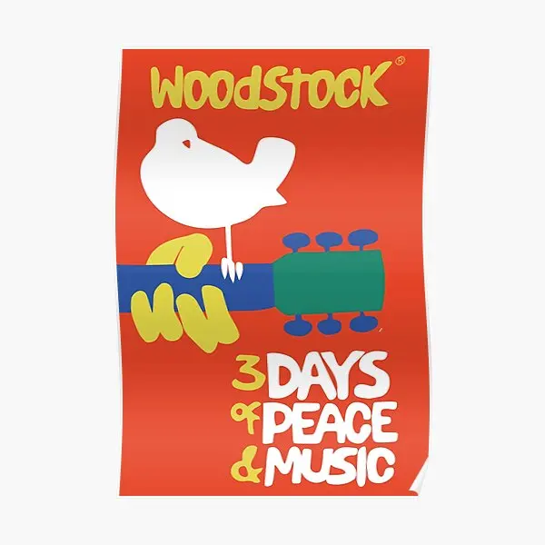 

Постер Woodstock 1969, современное забавное украшение, настенная роспись для домашней комнаты, винтажный художественный декор, картина без рамки