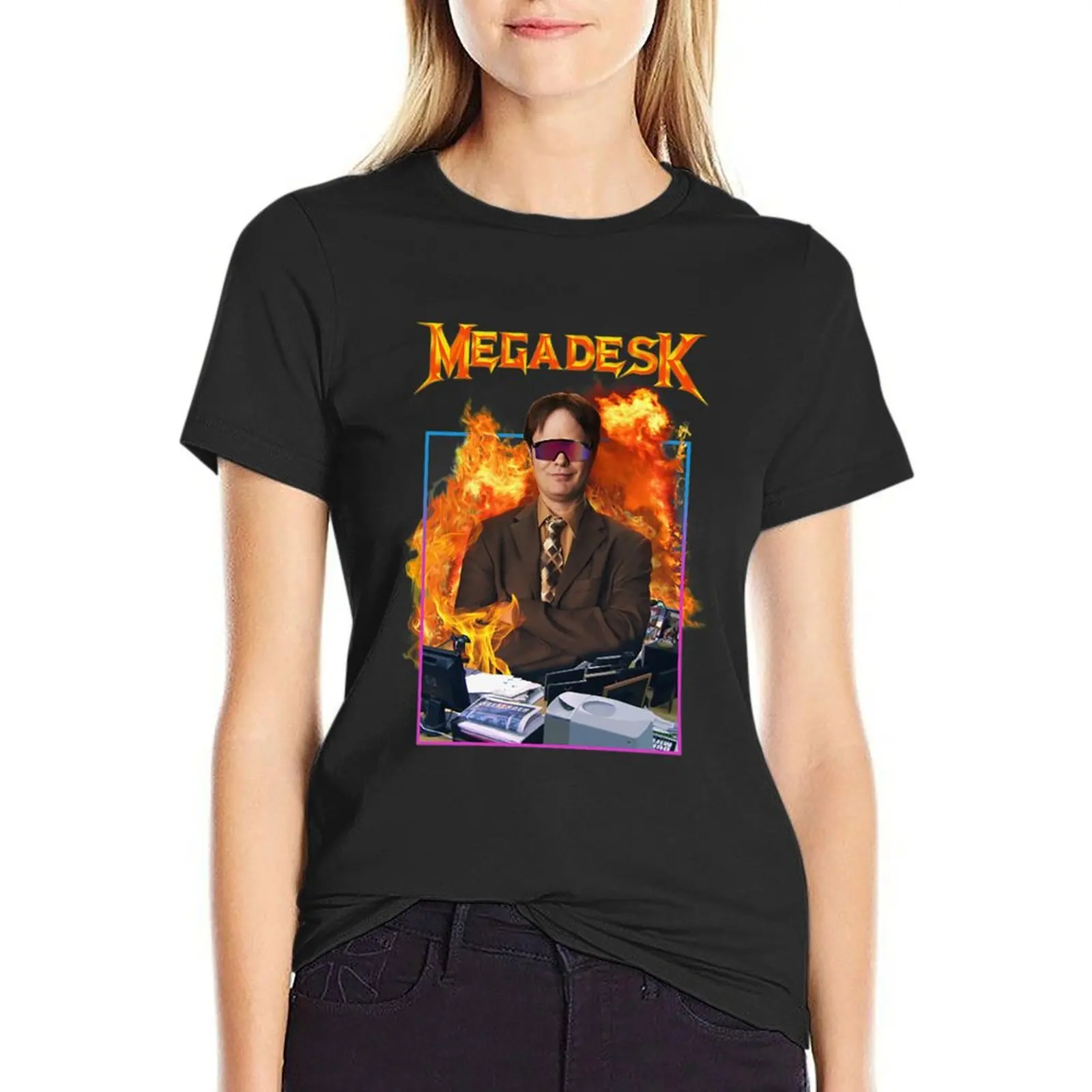 Офисный Megadesk! Футболка женская одежда funnys