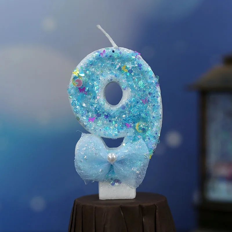 Яркий синий бант креативные цифровые фотообои для украшения торта