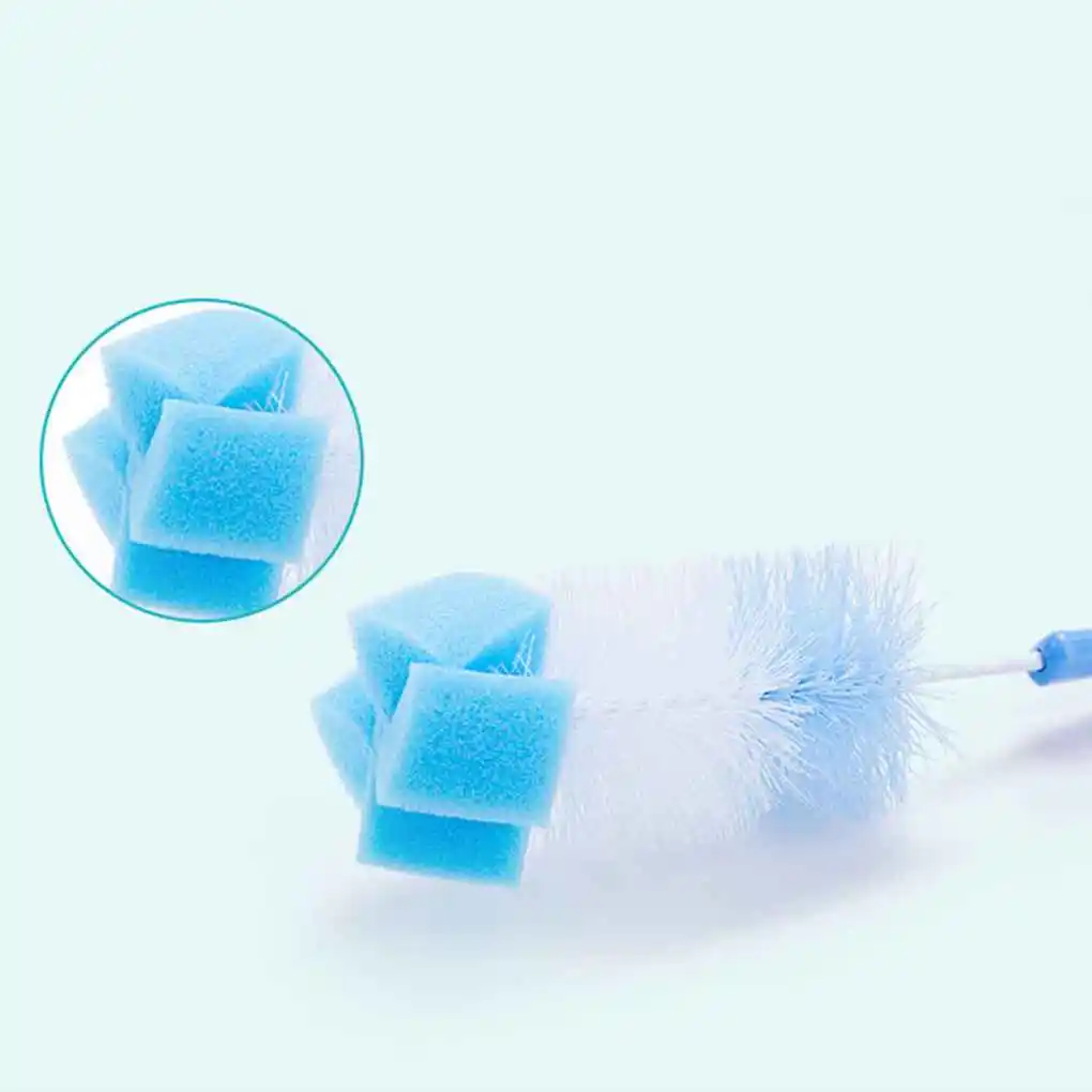 

2Pcs Baby Infant Bottle Sponge Cleaning Brush Cleaner Cups Nursing Milk Bottle Nipple Portable Travel Home