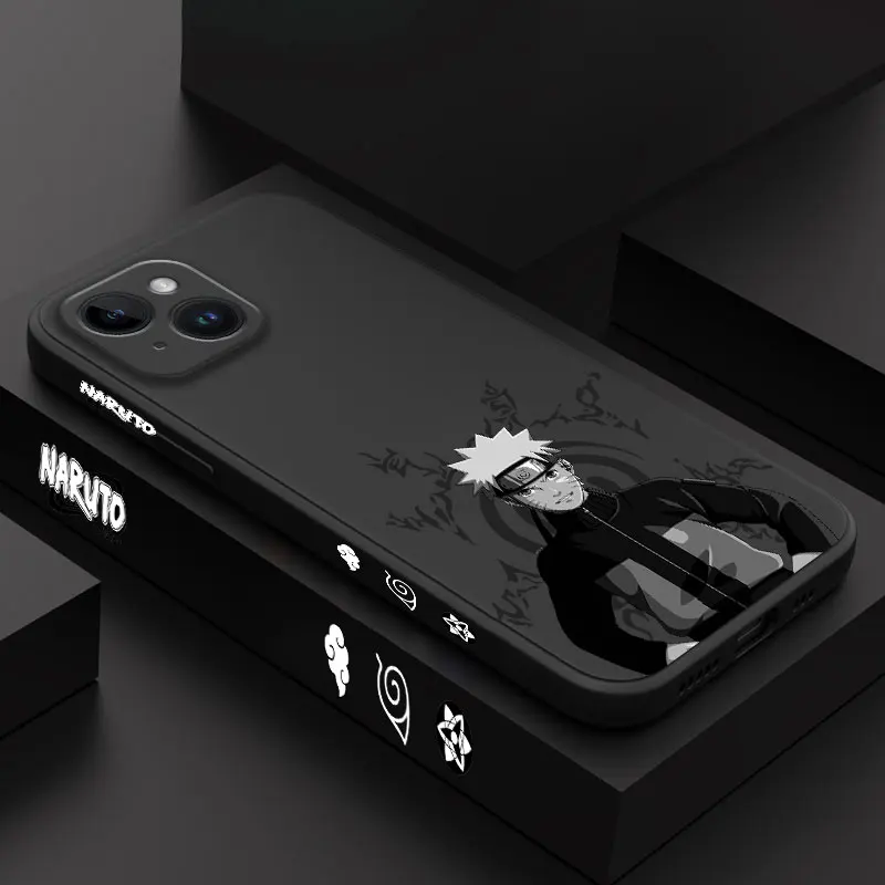 

Чехол для телефона iPhone 14 11 Pro Max 13 12 MINI XR XS роскошный оригинальный мягкий чехол из жидкого силикона Наруто-Итачи-Минато