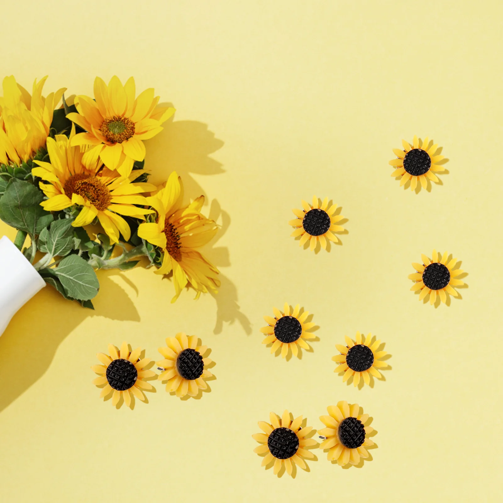 

30 шт. Подсолнухи, булавка, настенный стилус, доска для ногтей, аксессуар для офиса