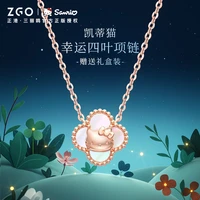 925 sanrio hello kitty necklace 2022 niche design retro accessories jewellery silver simple clavicle chain kawaii accessories