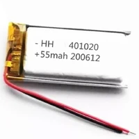 3 7v 55mah 401020 lithium polymer li po rechargeable battery for toys cars bluetooth speaker bluetooth headset digital products