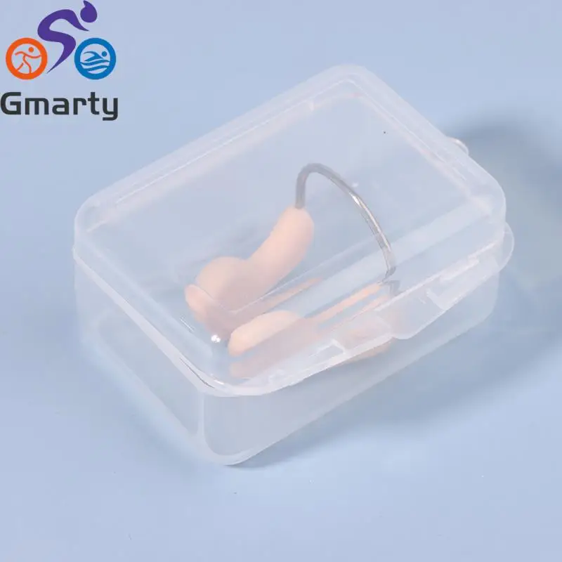 

1Pc Waterproof Swimming Nose Clip with Storage Case Anti-choking Swimming Wire Nose Clip Underwater Nose Protection