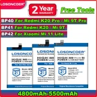Аккумулятор LOSONCOER 5500 мАч BP40 для Xiaomi Redmi K20 Pro  Mi 9T Pro BP41 для Redmi K20  Mi 9T BP42 для Xiaomi Mi 11 Lite