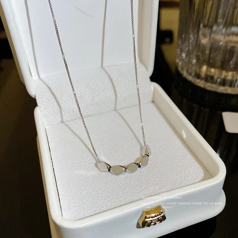 

Женское геометрическое ожерелье с бриллиантами в стиле ins, Крутое стильное небольшое дизайнерское ожерелье с цепочкой на воротник