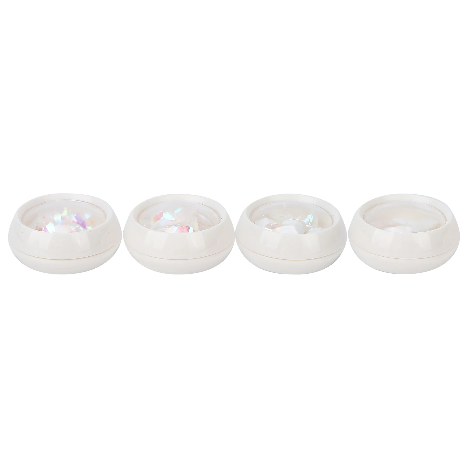 

4 Boxes Nail Art Sequins DIY Manicure Heart Shape Glitter Flakes Rhinestones Decoration