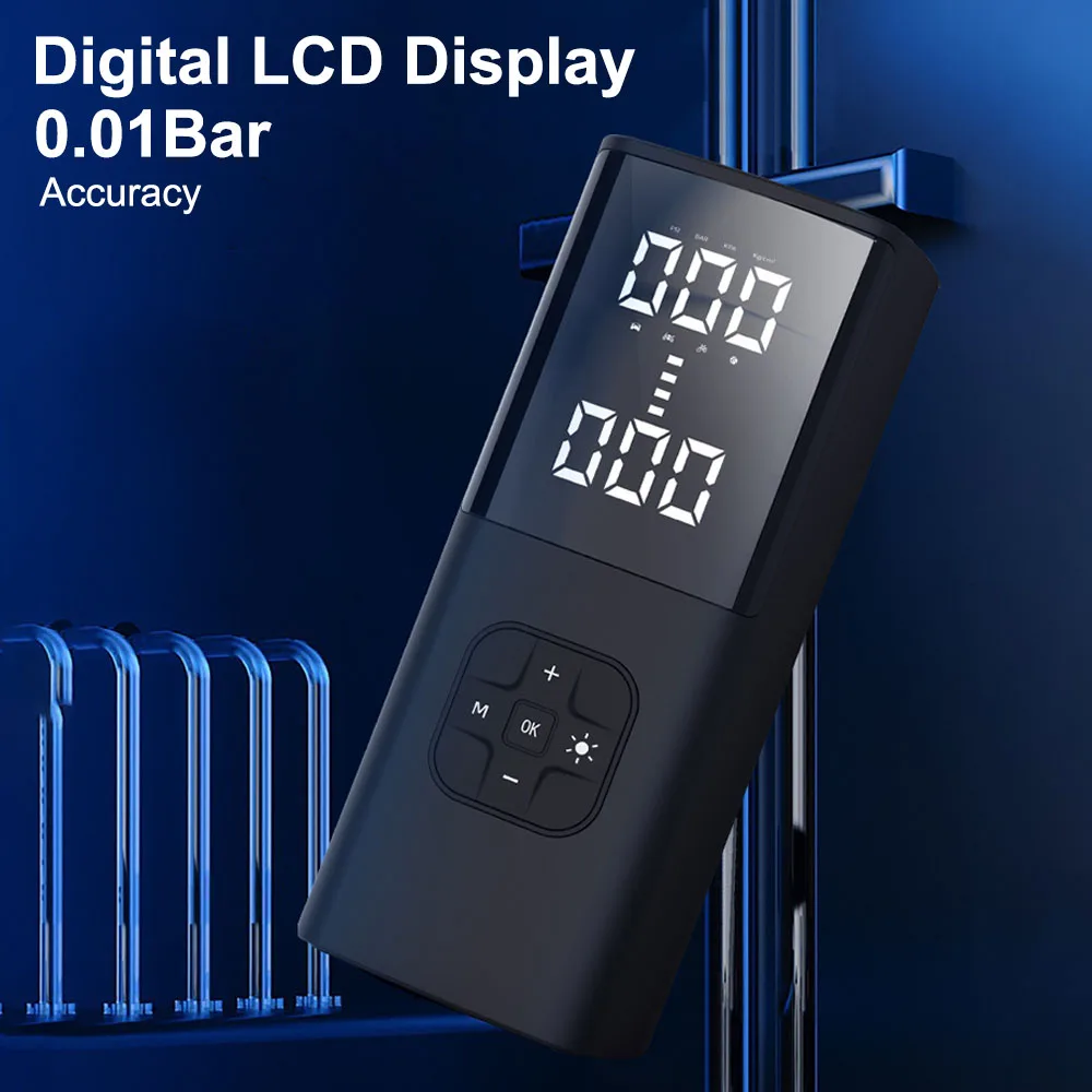 Портативный воздушный насос цифровой 150PSI автомобильный компрессор беспроводной