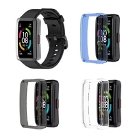 for honor band 6 watch case pc housing protective cover for huawei honor band 6 full screen protector cases frame bumper shell