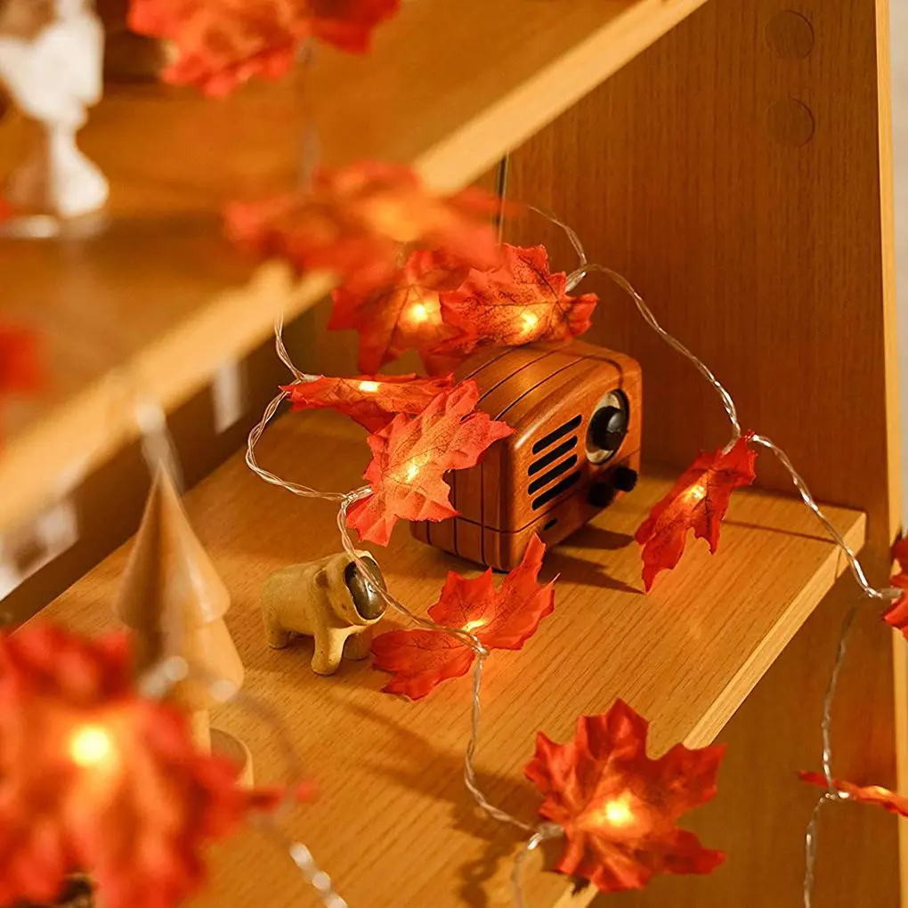 

Waterproof Maple Leaf LED String Light Living Room Strip Lamp Garland New Year Lighting Decoration Battery Powered