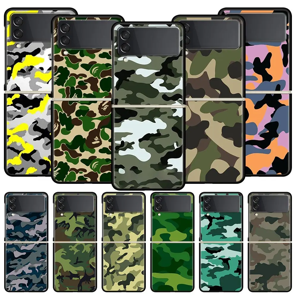 Камуфляжный армейский чехол в стиле милитари для Samsung Galaxy Z Flip3 |
