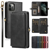 wallet case for iphone 13 12 mini 11 pro x xs max 7 8 6s 6 plus se 2020 xr flip luxury leather phone cards bags cover with strap