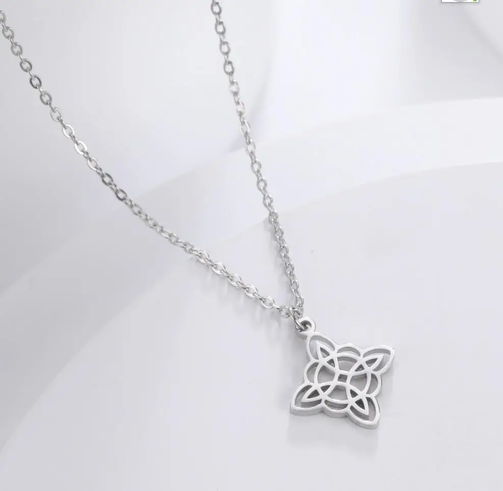 1 шт. ожерелья с цветком жизни женское ожерелье цепочкой из нержавеющей стали