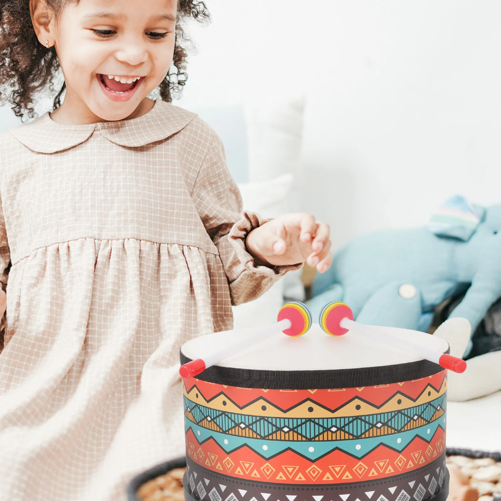 

Drum Kids Toy Instrument Children Musical Baby Percussion Set Marching Snare Mallet Toys Infant Enlightenment Drumsticks Music