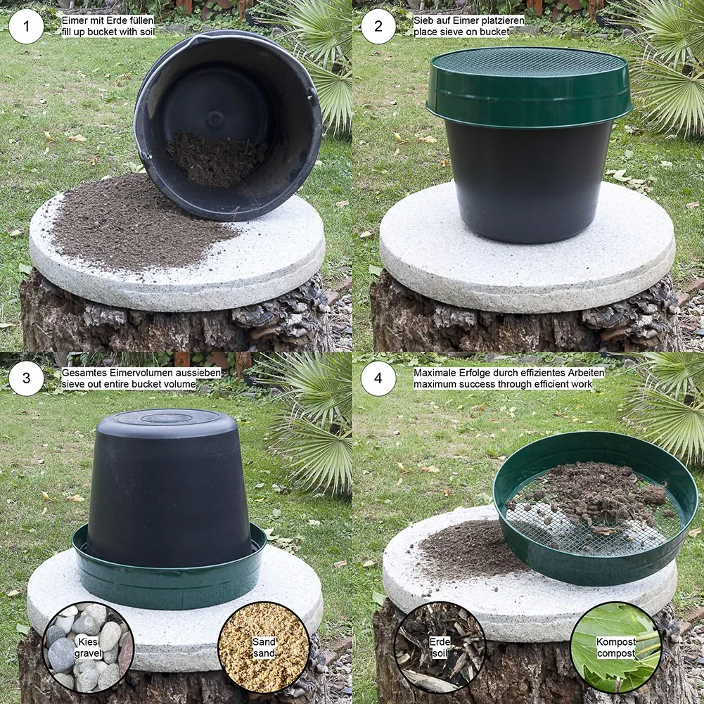 

Brand New None Garden Sieve Compost Sieve Garden Green High Quality Metal Sand Hand 12.7 Mm 1pcs 3 Mesh 6.4 Mm