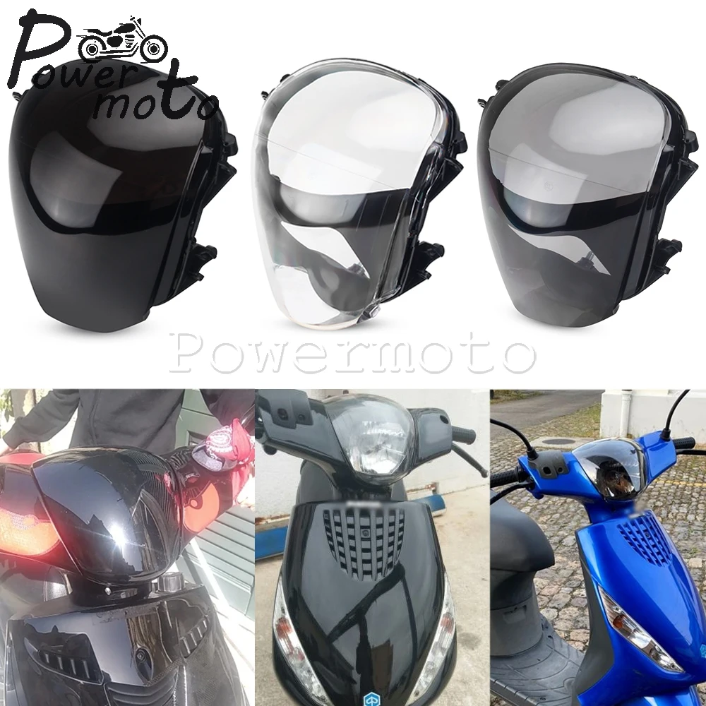 Фото Стеклянная крышка фары скутера для Piaggio Zip 100 98 4T 125 124 50 49 2T AC 50 49 4T 50 2T DT LC SP Защита передних фар №1