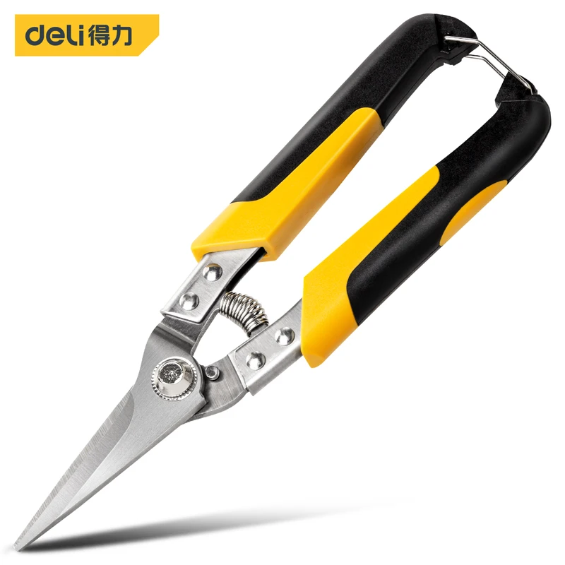 

1Pc 8.5 Inch Stainless Steel Metal Scissors Cutter Industrial Work Multi-function Straight Curved Blade Keel Scissors Hand Tools