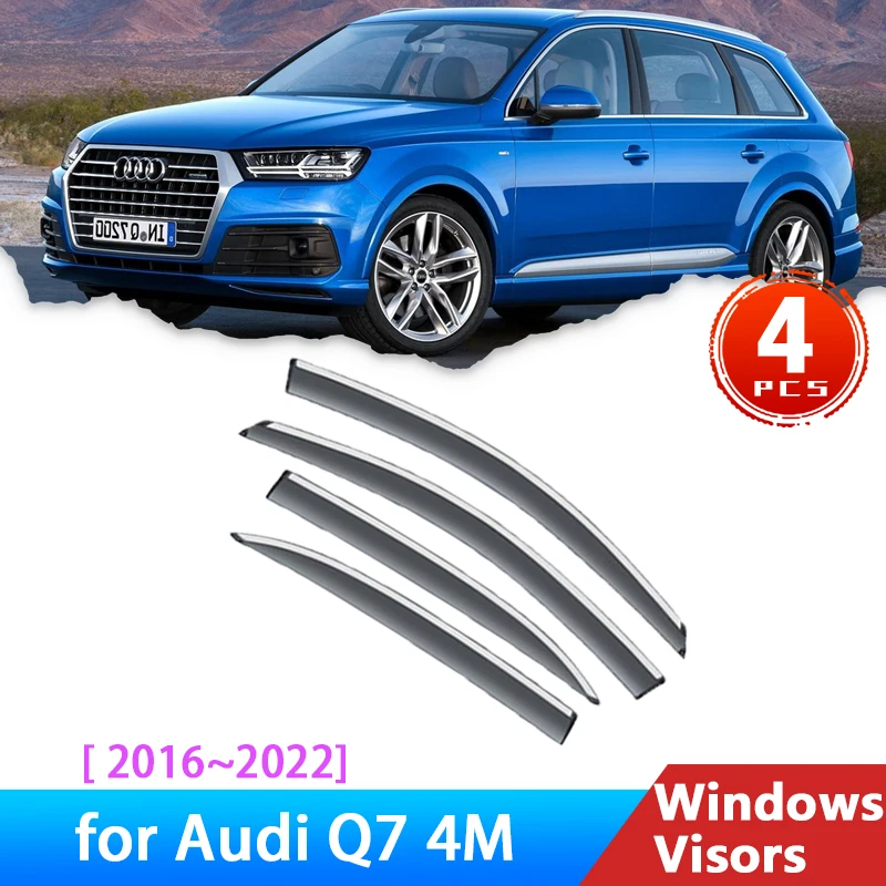 

Автомобильные Боковые окна, козырьки для Audi Q7 4M 2016 ~ 2022 2017 2018, аксессуары, дефлекторы от дождя, бровей, солнцезащитный козырек, ветрозащитный экран