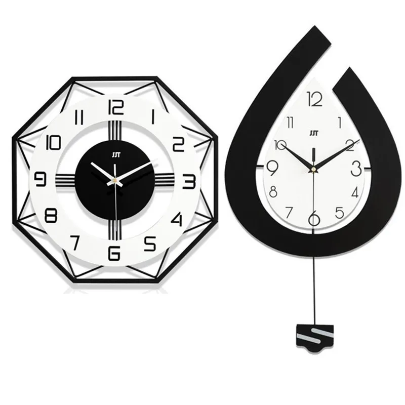 

S/M Modern Silent Pendulum Clock Non Ticking 3D Metal Sticker Numbers Wall Clocks Watch For Bedroom Living Room Kitchen Decor 30