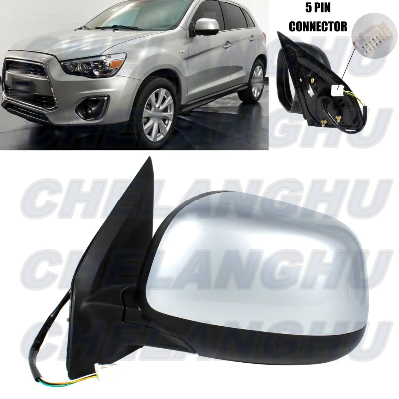 

Для Mitsubishi Outlander ASX 2010 2011 2012 левая сторона 5 контактов серебристо-серое окрашенное регулируемое зеркало с подогревом