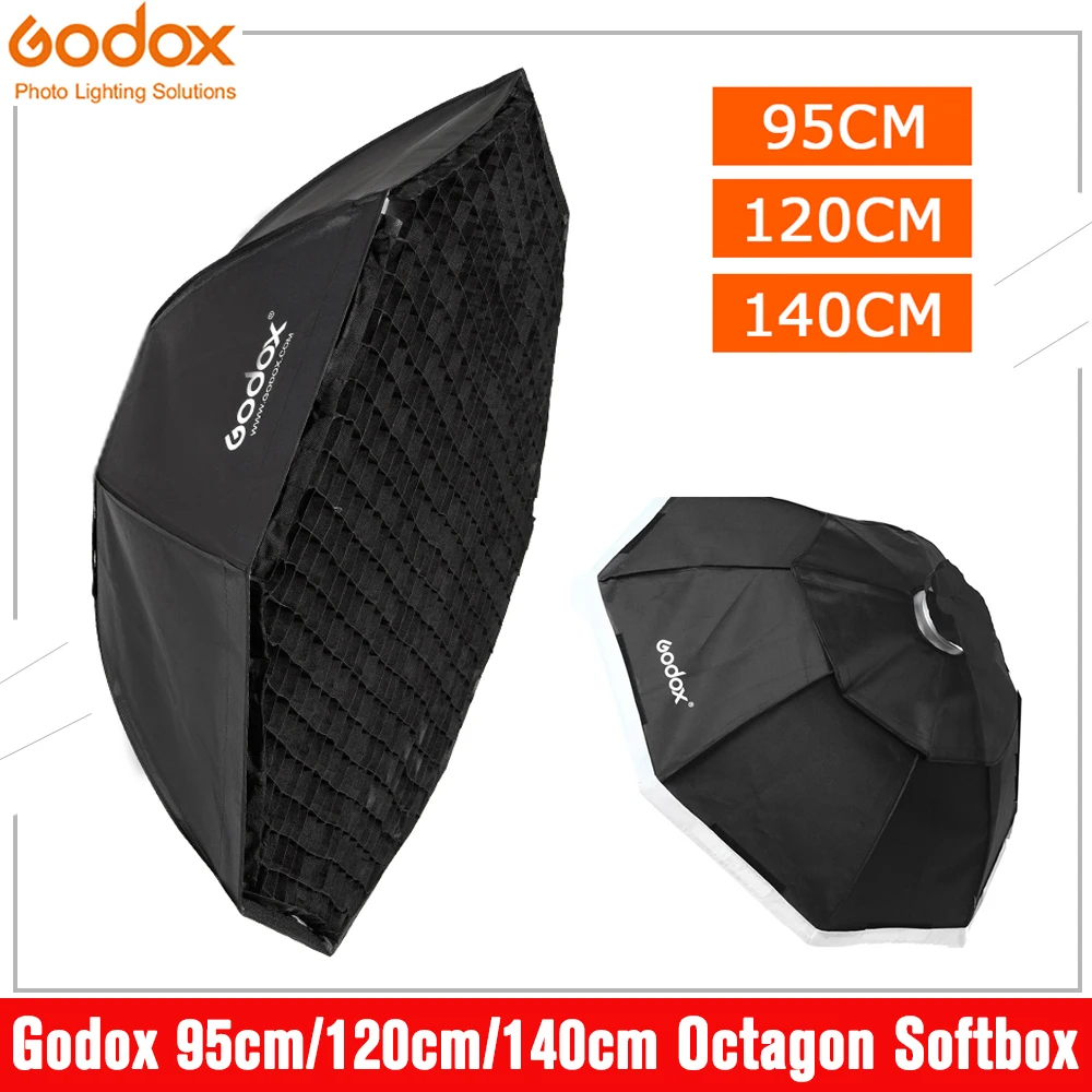 

Godox Softbox 95cm 120cm 140cm Octagon Honeycomb Grid Softbox Soft Box with Bowens Mount for Studio Flash