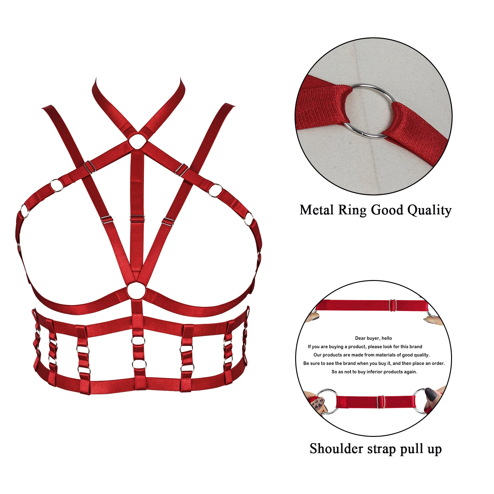 Женское винно-красное сексуальное нижнее белье в стиле 90-х годов ремни для тела