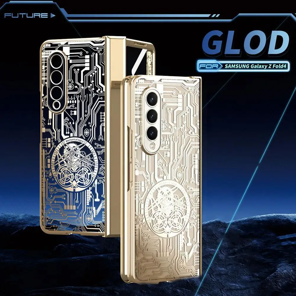 

Luxury Electroplating Screen Cover For Samsung Galaxy Z Fold 4 Shell Film Integrated Electroplating Shell Front Cover C7K9