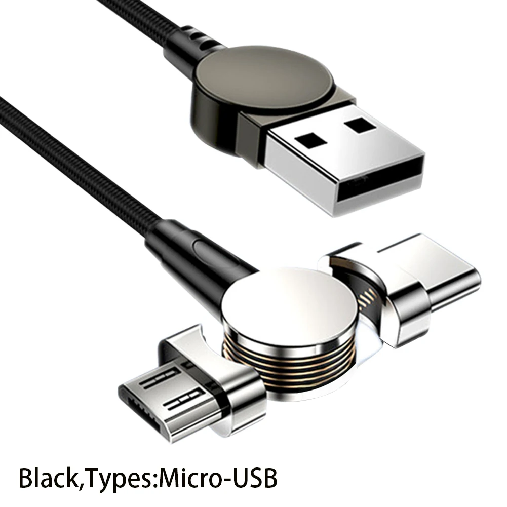 

Travel Home Mobile Phone Fast Charging Magnetic Cable 2 In 1 Nylon Accessories Data Transfer Adapter Mirco USB Type C Wire