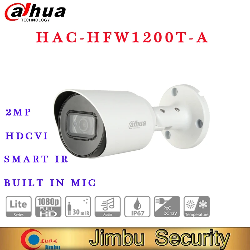 

Dahua 2MP HDCVI Camera HAC-HFW1200T-A IR30M Built-in mic HD and SD Output Switchable Outdoor Waterproof Camera English Version