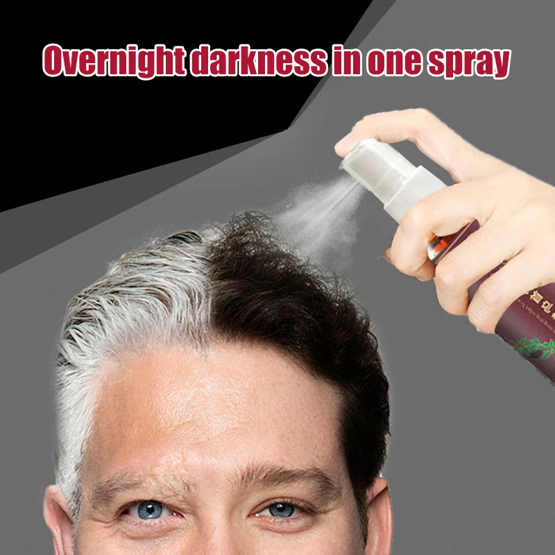 

Liquid Herbal Cure White Hair Treatment Spray Hair Growth Essence Oils Black Hair Oil Control Shampoo Moisturizing Hair 100ml