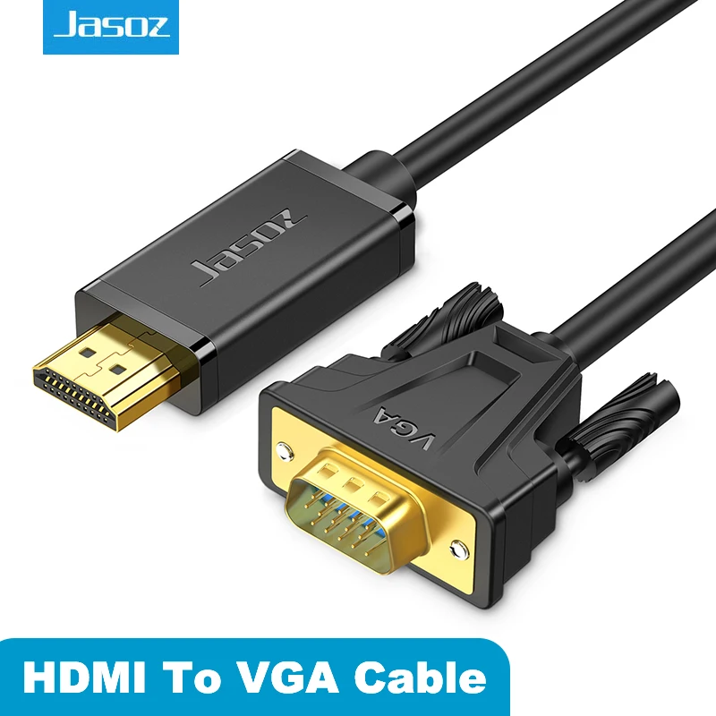 Jasoz HDMI к VGA кабель 1080P HDMI папа к VGA Мужской видео конвертер шнур VGA адаптер для ПК монитора HDTV Xbox проектор PS4