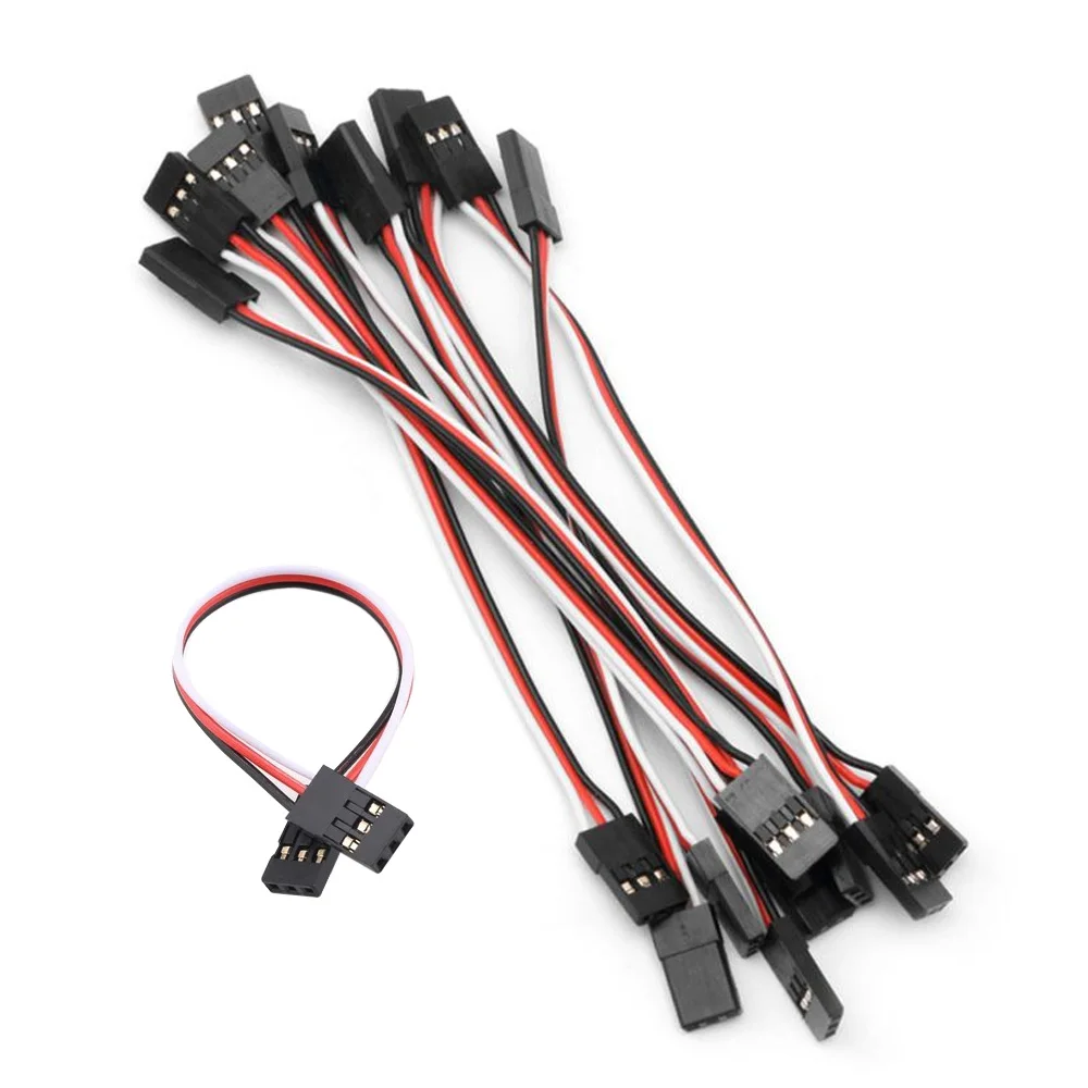 10pcs/lot 100/150/200/300mm Servo Extension Cable Lead Wire Cable Male To Male For JR Plug Servo Plane Quadcopter Car Truck Toys