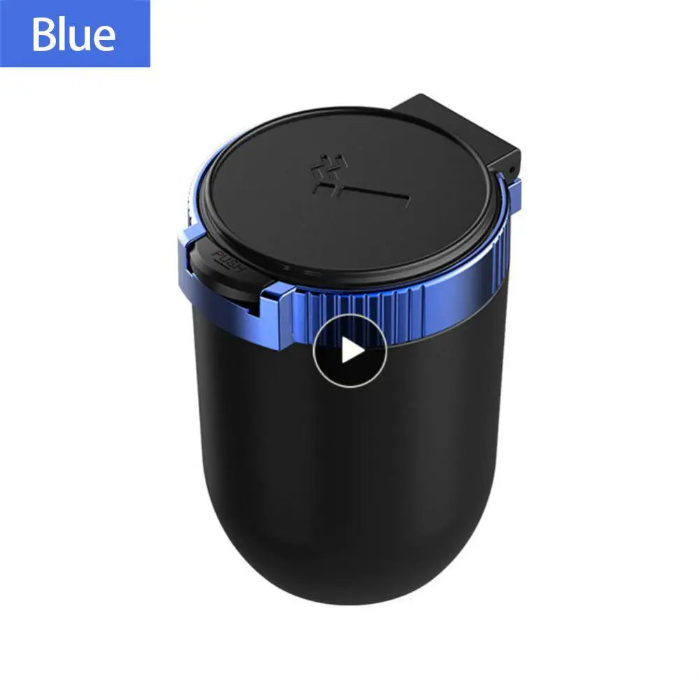 

Metal Liner Portable Cigarette Ash Holds Cup With Led Light Vehicle Ashtray Creative Car Home Dual-purpose Ashtray Car Supplies