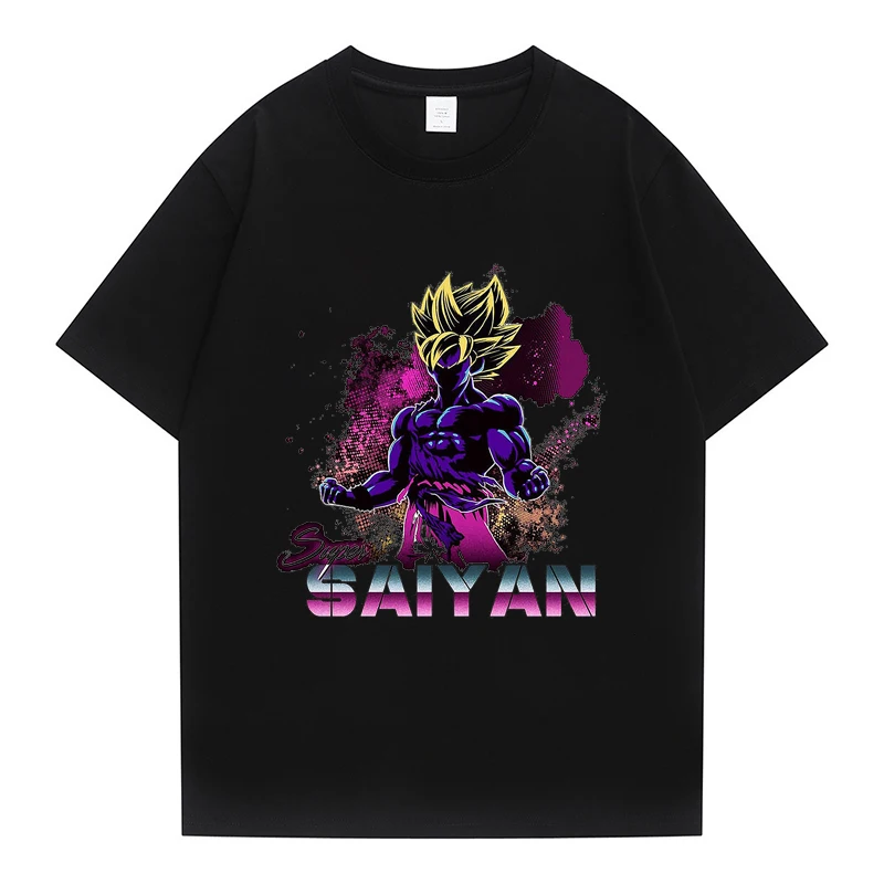 

Anime Dragon Ball Z Black Tshirt Summer Fashion Cotton Clothing Men Women t shirt Harajuku Tops Black O-neck Short Sleeve Shirts