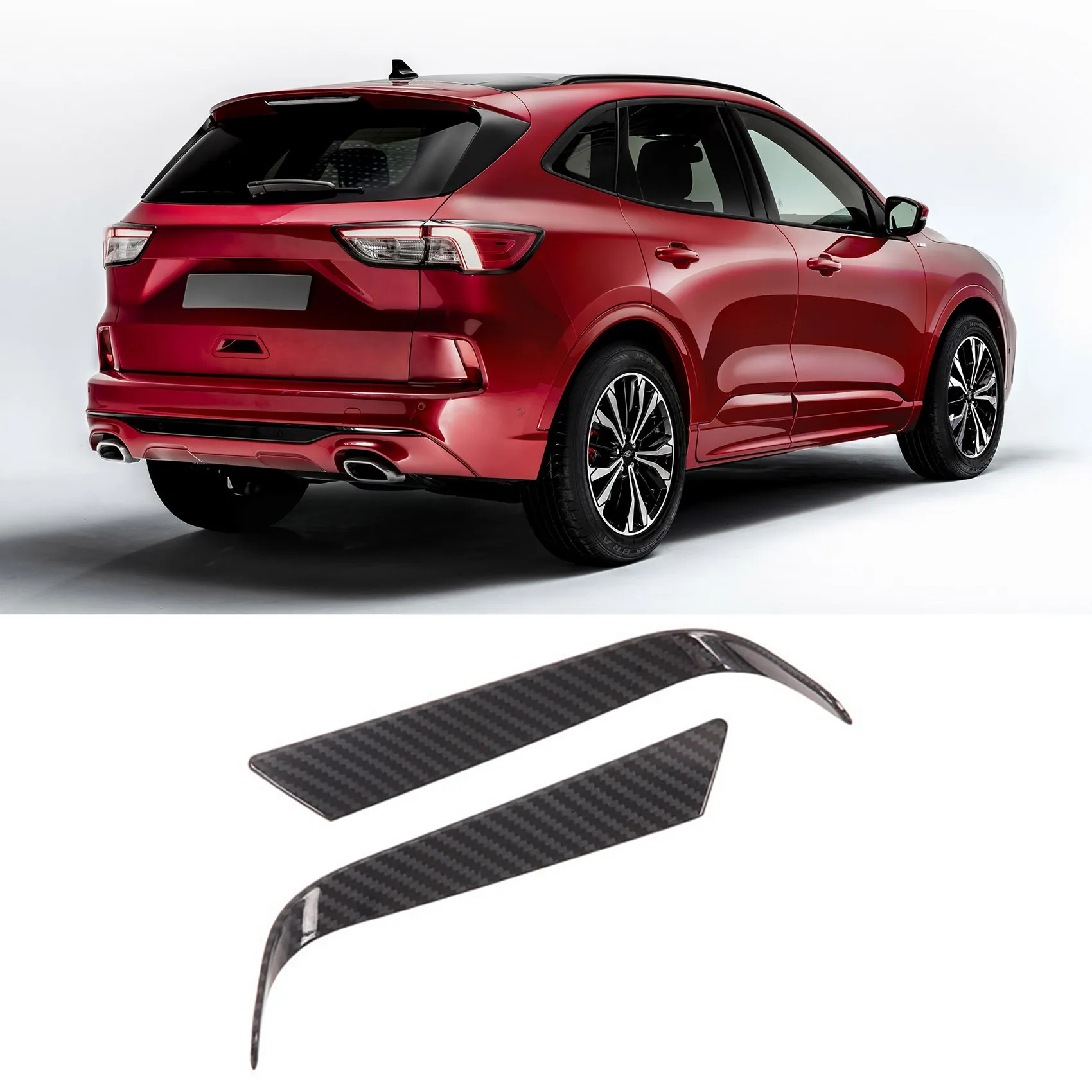 Автомобильный ABS углеродное волокно задний противотуманный фонарь для бровей