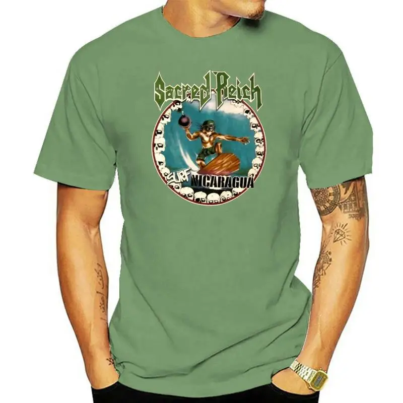 Sacred Reich - Hombres Surf Nicaragua T-Shirt en Negro