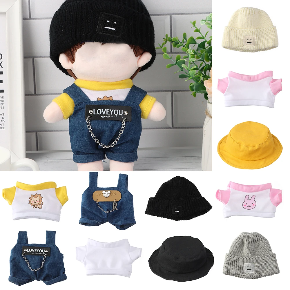 Plush Doll Clothes Hat Jeans For Toys Kids Gifts Accessories 20cm Ducks Children's Birthday Gift |