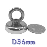 1235pcs d36 strong neodymium magnet salvage magnet deep sea fishing magnets holder pulling mounting pot with ring eyebolt d36