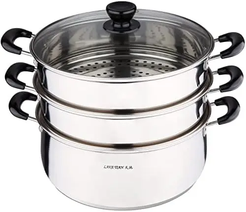 

Tier Multi Tier Layer Steel Steamer Pot For Cooking With Stackable Pan Insert/Lid, Food Steamer, Vegetable Steamer Cooker, Stea