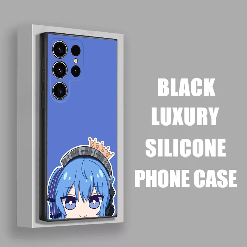 Фото Hoshimachi Suisei Phone Case For Samsung S25,S24,S21,S22,S23,S30,Ultra,S20,Plus,Fe,Lite,Note,10 Black Soft Shell №4