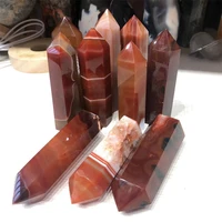 red carnelian wand tower point polished quartz crystal healing gemstones natural stones agate reiki home decoration