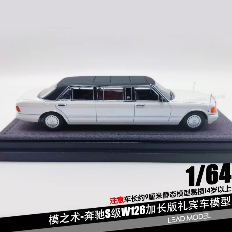 Фото Предзаказная модель автомобиля MZS 1:64 S-Class W126 TRASCO 1000SEL из литого сплава, коллекционная игрушка для мальчиков, подарок для друзей. №2